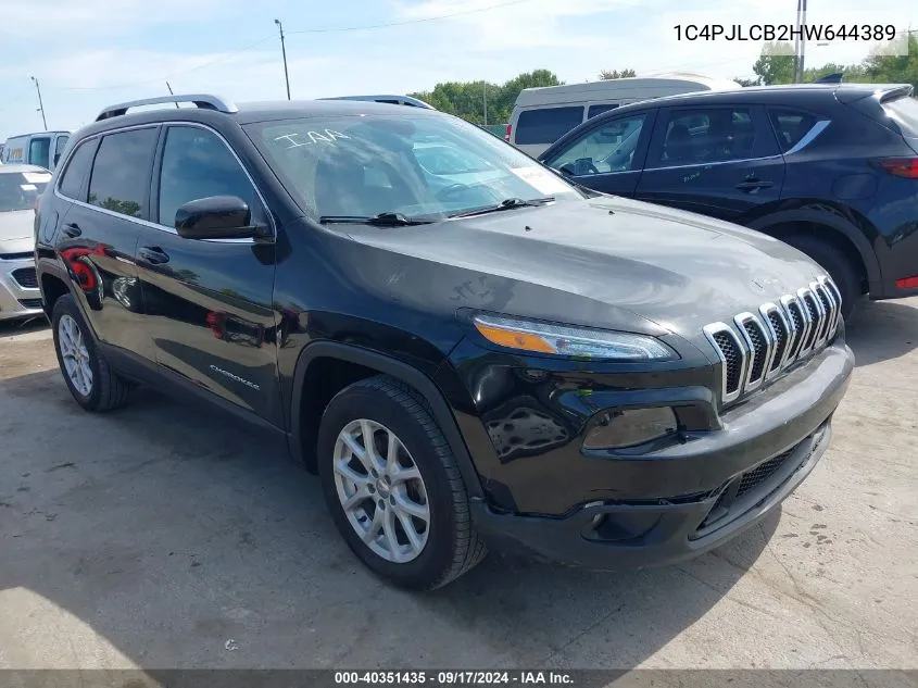 2017 Jeep Cherokee Latitude Fwd VIN: 1C4PJLCB2HW644389 Lot: 40351435