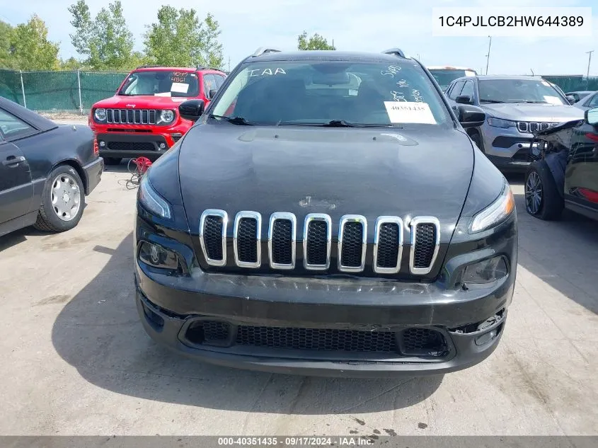 1C4PJLCB2HW644389 2017 Jeep Cherokee Latitude Fwd