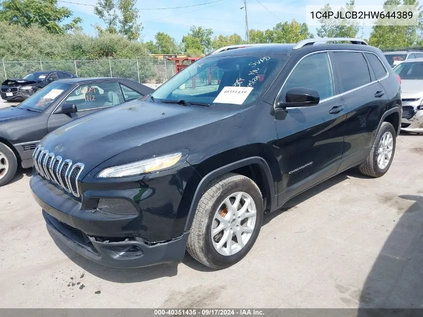 1C4PJLCB2HW644389 2017 Jeep Cherokee Latitude Fwd