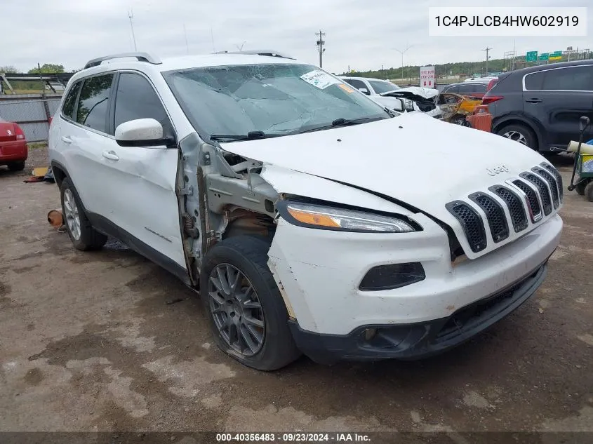 1C4PJLCB4HW602919 2017 Jeep Cherokee Latitude Fwd