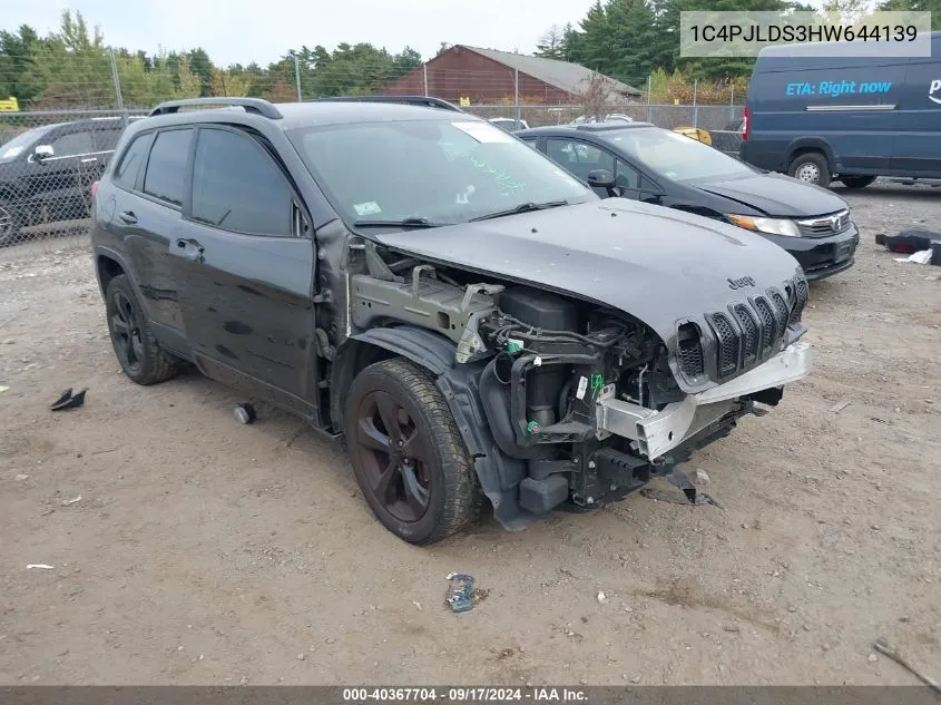 1C4PJLDS3HW644139 2017 Jeep Cherokee High Altitude Fwd