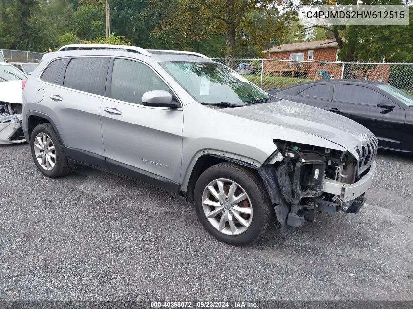 2017 Jeep Cherokee Limited VIN: 1C4PJMDS2HW612515 Lot: 40368072