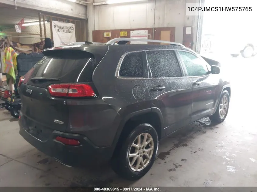 2017 Jeep Cherokee Latitude 4X4 VIN: 1C4PJMCS1HW575765 Lot: 40369815