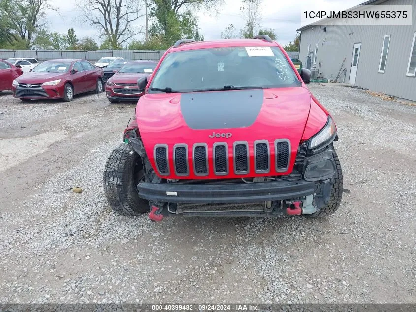 1C4PJMBS3HW655375 2017 Jeep Cherokee Trailhawk