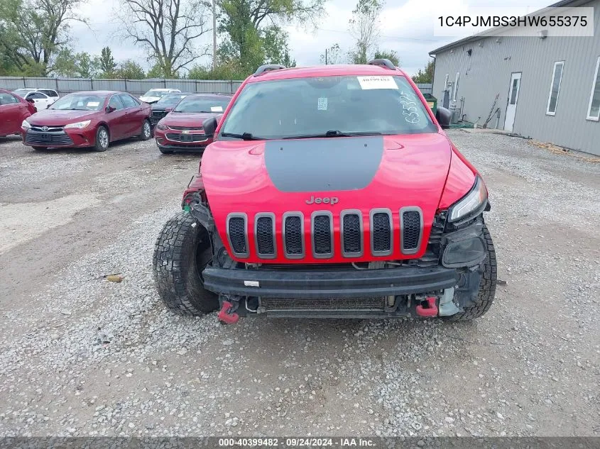 2017 Jeep Cherokee Trailhawk VIN: 1C4PJMBS3HW655375 Lot: 40399482