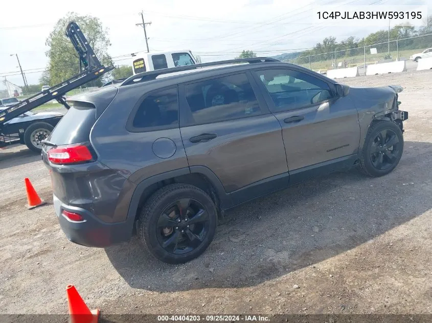 1C4PJLAB3HW593195 2017 Jeep Cherokee Altitude Fwd