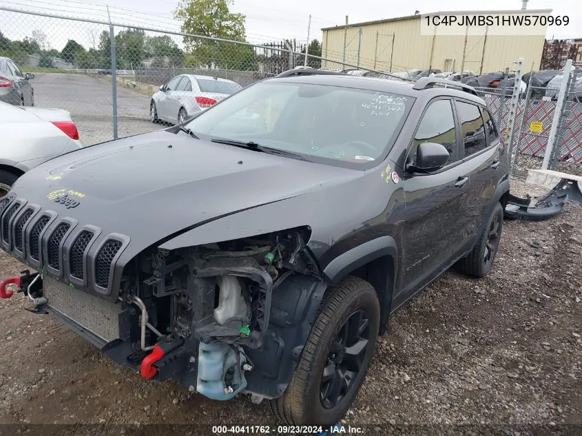 2017 Jeep Cherokee Trailhawk VIN: 1C4PJMBS1HW570969 Lot: 40411762