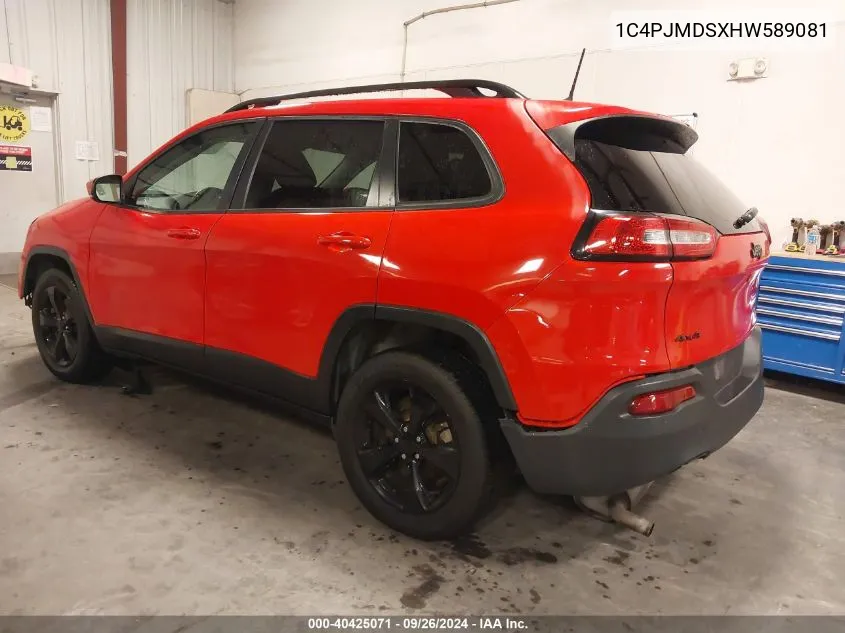 2017 Jeep Cherokee High Altitude 4X4 VIN: 1C4PJMDSXHW589081 Lot: 40425071