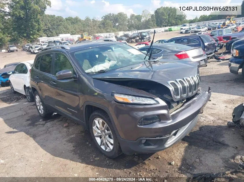 2017 Jeep Cherokee Limited Fwd VIN: 1C4PJLDS0HW662131 Lot: 40426275