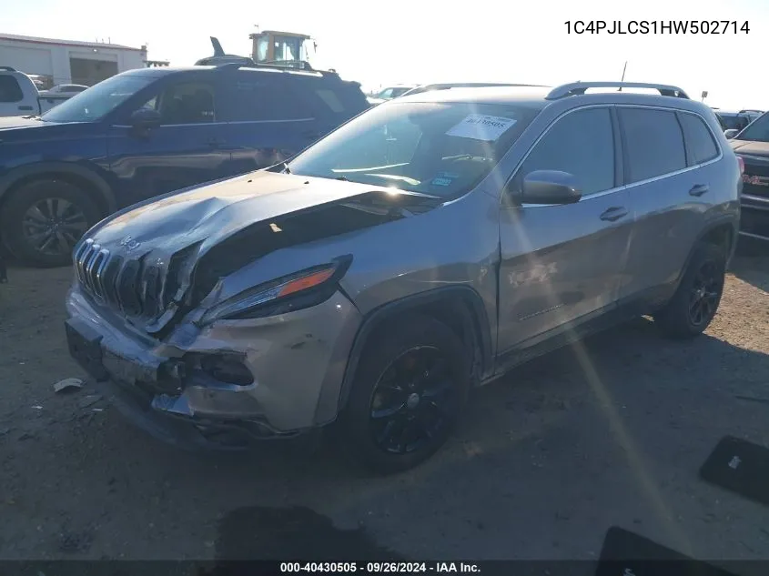 1C4PJLCS1HW502714 2017 Jeep Cherokee Latitude