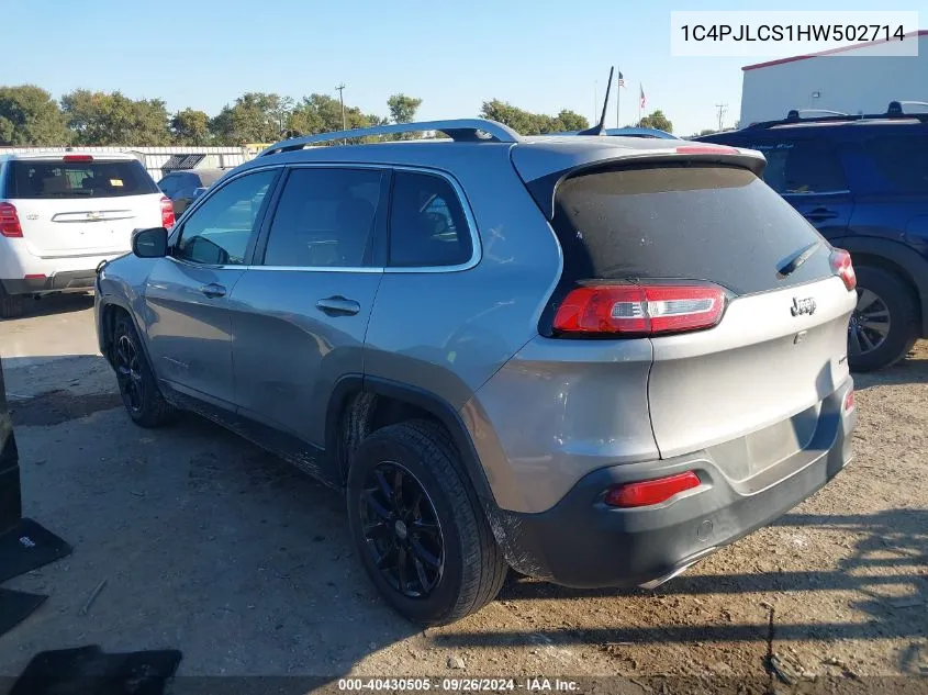 1C4PJLCS1HW502714 2017 Jeep Cherokee Latitude