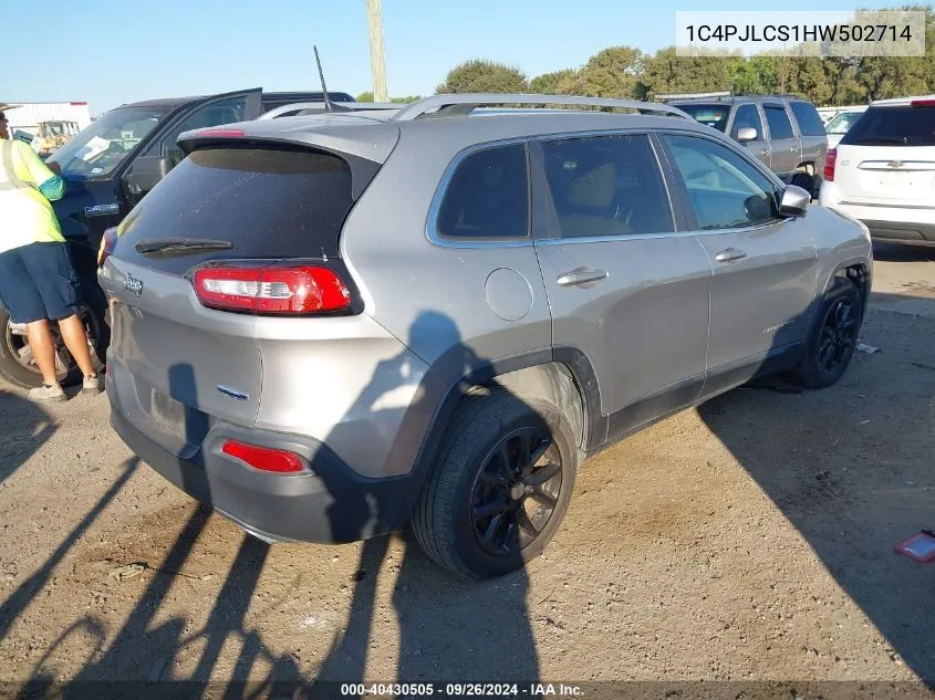 1C4PJLCS1HW502714 2017 Jeep Cherokee Latitude