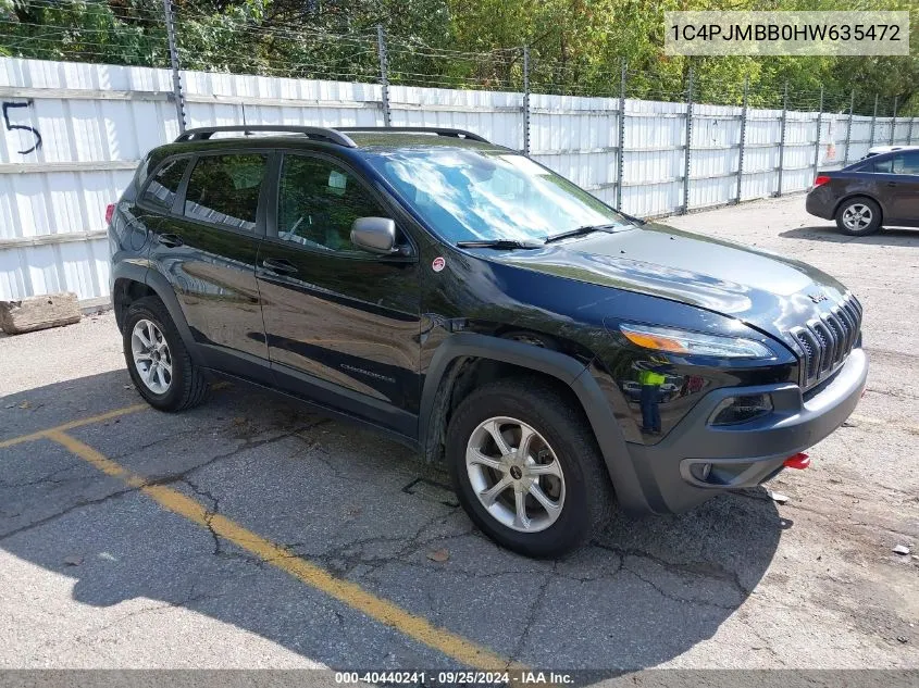 1C4PJMBB0HW635472 2017 Jeep Cherokee Trailhawk 4X4