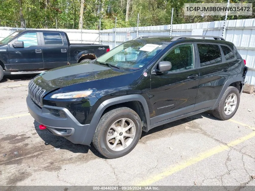 1C4PJMBB0HW635472 2017 Jeep Cherokee Trailhawk 4X4