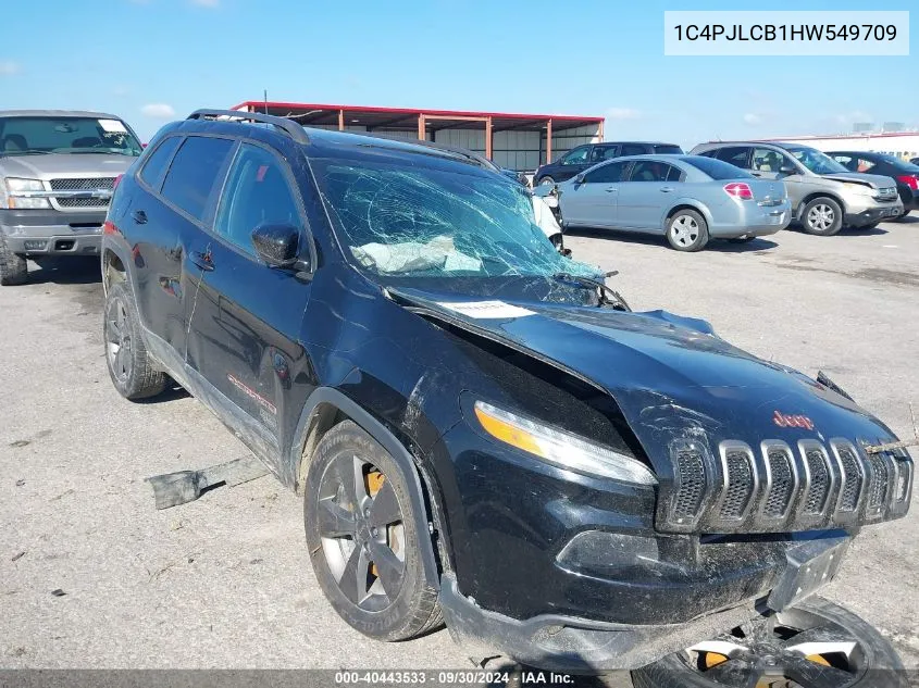 2017 Jeep Cherokee Latitude VIN: 1C4PJLCB1HW549709 Lot: 40443533