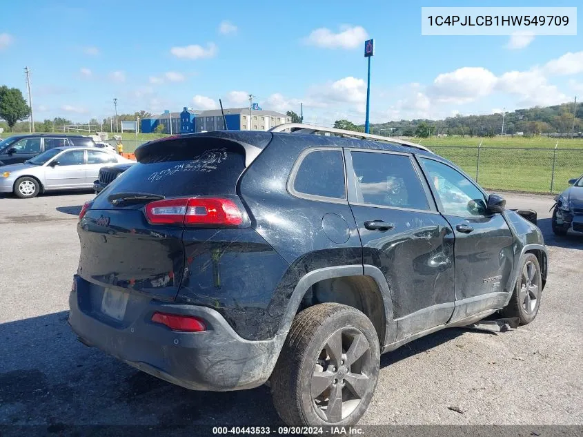 2017 Jeep Cherokee Latitude VIN: 1C4PJLCB1HW549709 Lot: 40443533