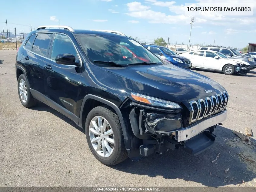 1C4PJMDS8HW646863 2017 Jeep Cherokee Limited 4X4