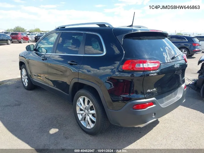 1C4PJMDS8HW646863 2017 Jeep Cherokee Limited 4X4