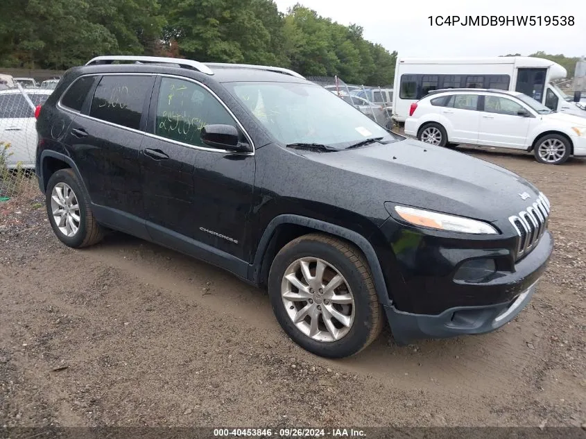 2017 Jeep Cherokee Limited 4X4 VIN: 1C4PJMDB9HW519538 Lot: 40453846