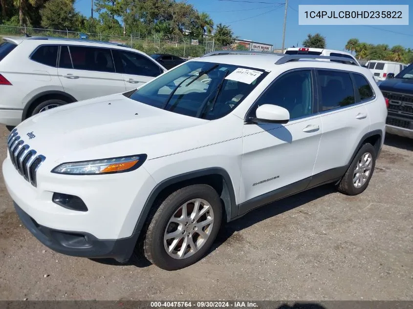 1C4PJLCB0HD235822 2017 Jeep Cherokee Latitude Fwd