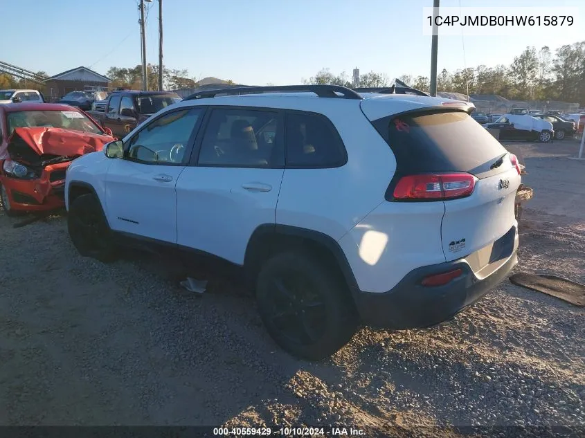 2017 Jeep Cherokee High Altitude 4X4 VIN: 1C4PJMDB0HW615879 Lot: 40559429