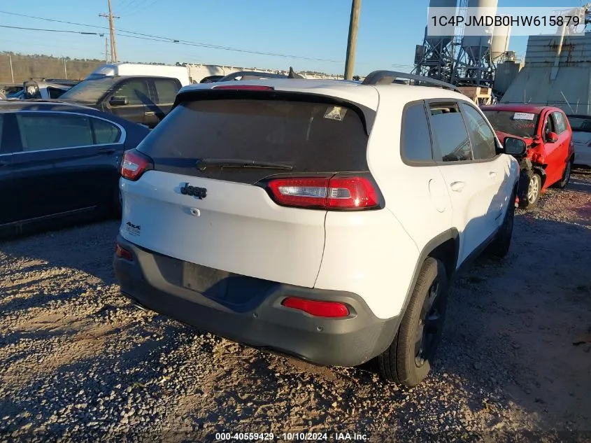 2017 Jeep Cherokee High Altitude 4X4 VIN: 1C4PJMDB0HW615879 Lot: 40559429