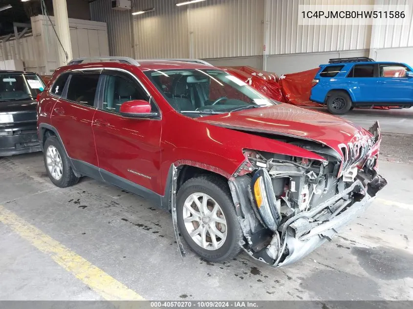 2017 Jeep Cherokee Latitude 4X4 VIN: 1C4PJMCB0HW511586 Lot: 40570270