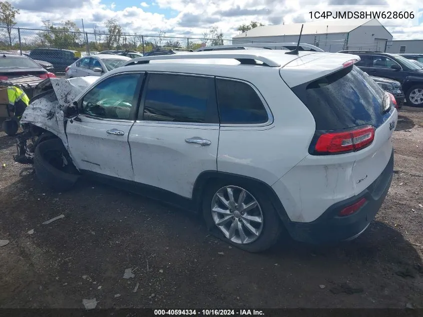 2017 Jeep Cherokee Limited 4X4 VIN: 1C4PJMDS8HW628606 Lot: 40594334