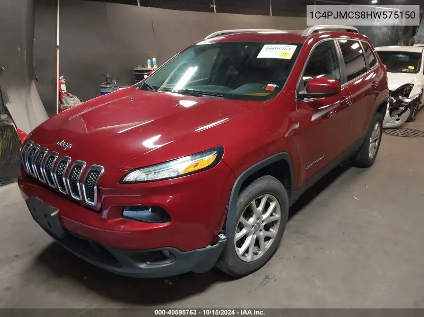 2017 Jeep Cherokee Latitude 4X4 VIN: 1C4PJMCS8HW575150 Lot: 40595763