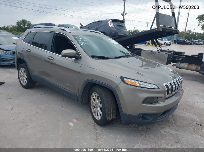 1C4PJLCB2HW560203 2017 Jeep Cherokee Latitude Fwd