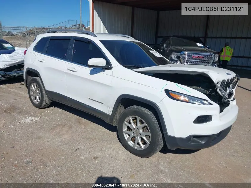 2017 Jeep Cherokee Latitude Fwd VIN: 1C4PJLCB5HD231121 Lot: 40623647