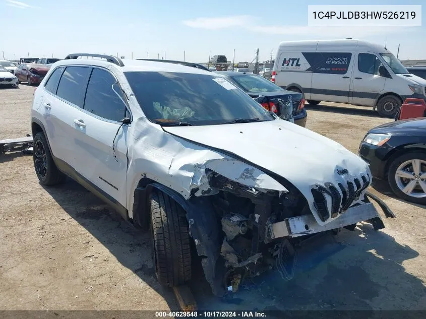 2017 Jeep Cherokee Limited VIN: 1C4PJLDB3HW526219 Lot: 40629548