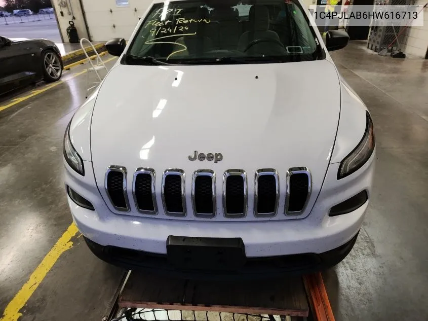 2017 Jeep Cherokee Sport Fwd VIN: 1C4PJLAB6HW616713 Lot: 40776323