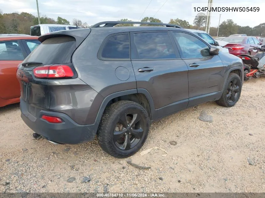 2017 Jeep Cherokee High Altitude 4X4 VIN: 1C4PJMDS9HW505459 Lot: 40784710