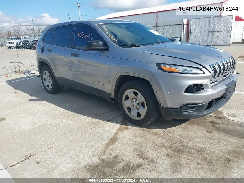 2017 Jeep Cherokee Sport Fwd VIN: 1C4PJLAB4HW613244 Lot: 40793203