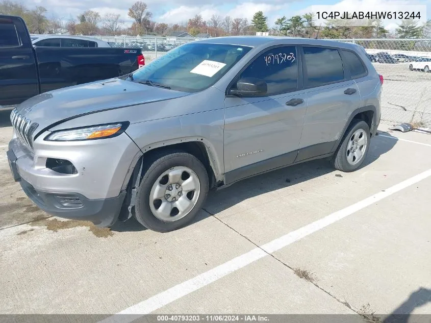 2017 Jeep Cherokee Sport Fwd VIN: 1C4PJLAB4HW613244 Lot: 40793203