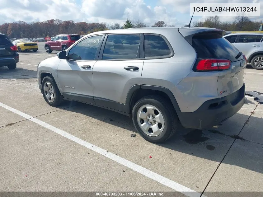 2017 Jeep Cherokee Sport Fwd VIN: 1C4PJLAB4HW613244 Lot: 40793203