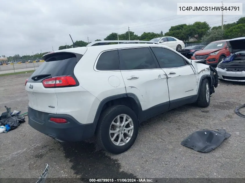 2017 Jeep Cherokee Latitude 4X4 VIN: 1C4PJMCS1HW544791 Lot: 40799015