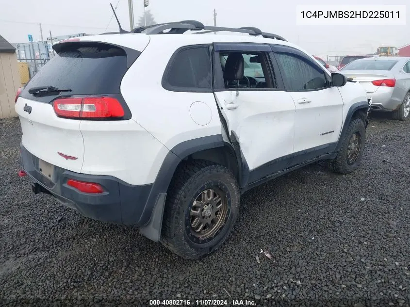 2017 Jeep Cherokee Trailhawk L Plus 4X4 VIN: 1C4PJMBS2HD225011 Lot: 40802716