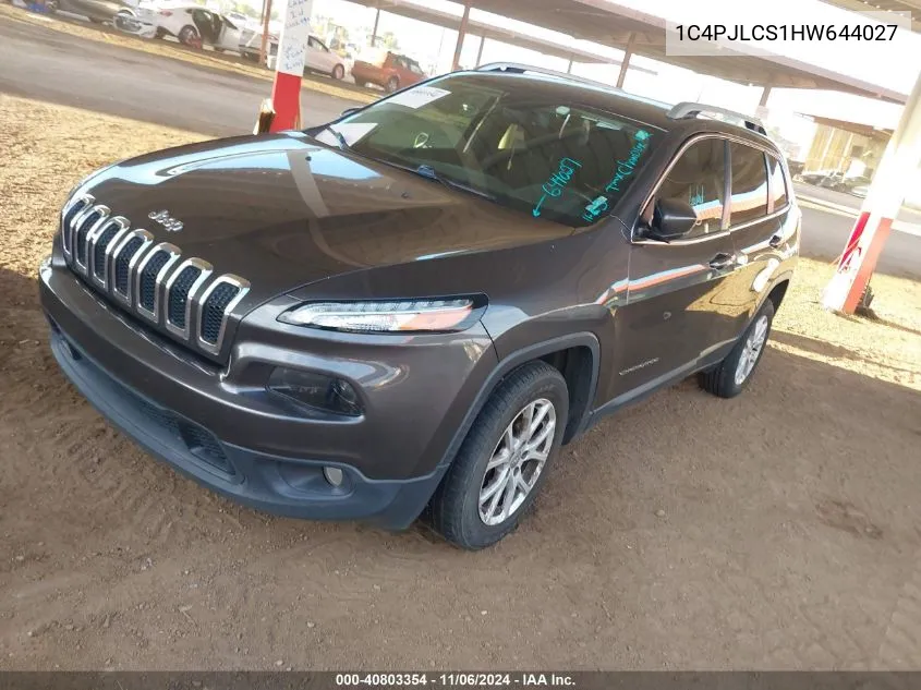 2017 Jeep Cherokee Latitude Fwd VIN: 1C4PJLCS1HW644027 Lot: 40803354