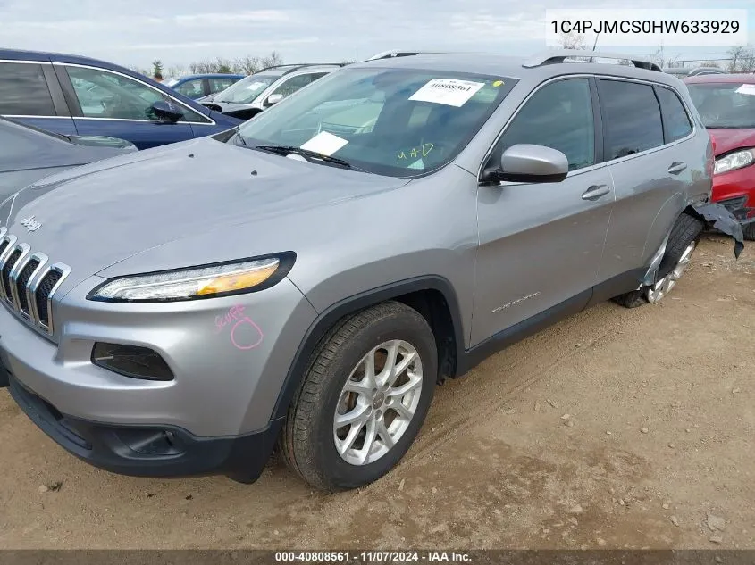 2017 Jeep Cherokee Latitude 4X4 VIN: 1C4PJMCS0HW633929 Lot: 40808561