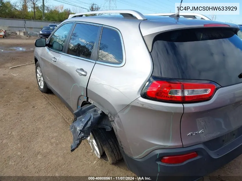 2017 Jeep Cherokee Latitude 4X4 VIN: 1C4PJMCS0HW633929 Lot: 40808561