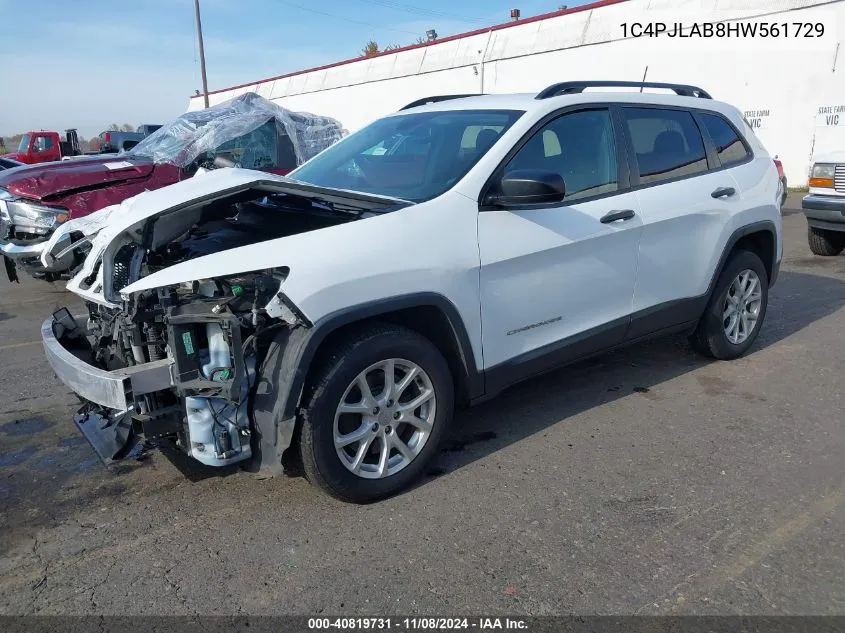 1C4PJLAB8HW561729 2017 Jeep Cherokee Sport Fwd