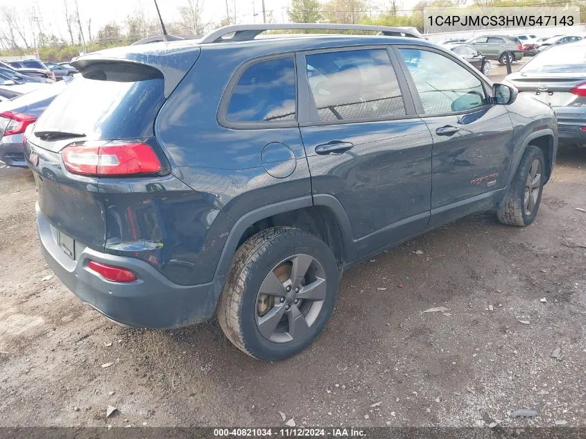 1C4PJMCS3HW547143 2017 Jeep Cherokee 75Th Anniversary Edition 4X4