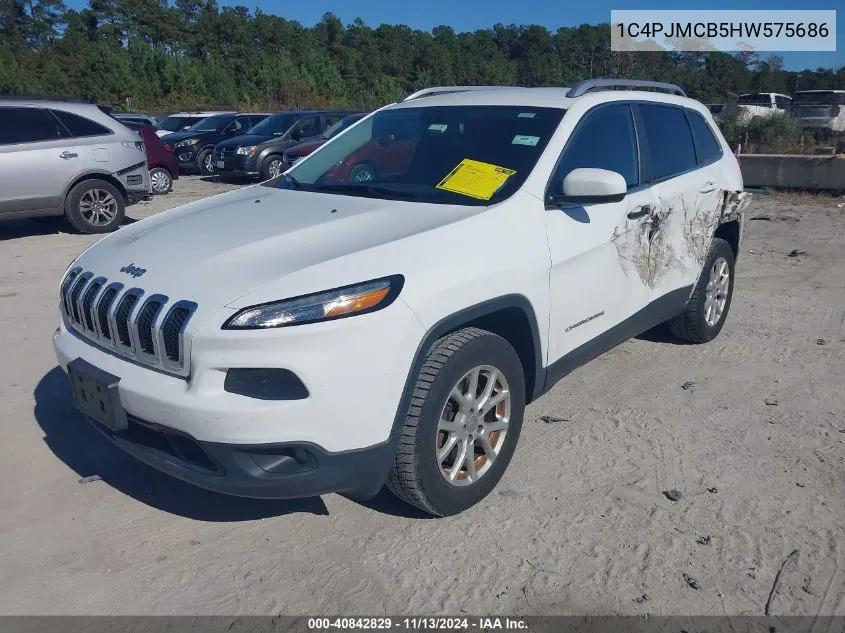 2017 Jeep Cherokee Latitude 4X4 VIN: 1C4PJMCB5HW575686 Lot: 40842829