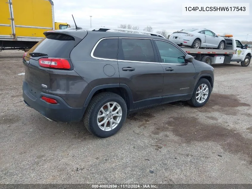 2017 Jeep Cherokee Latitude Fwd VIN: 1C4PJLCS5HW617543 Lot: 40852694