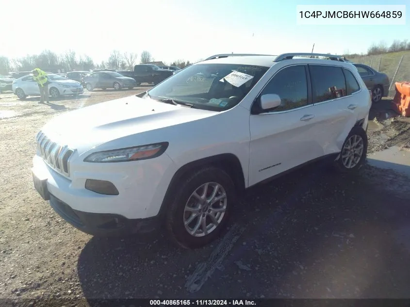 2017 Jeep Cherokee Latitude 4X4 VIN: 1C4PJMCB6HW664859 Lot: 40865165