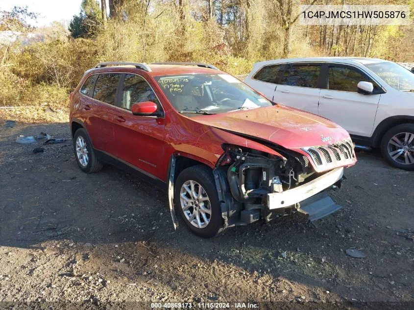 2017 Jeep Cherokee Latitude 4X4 VIN: 1C4PJMCS1HW505876 Lot: 40869173