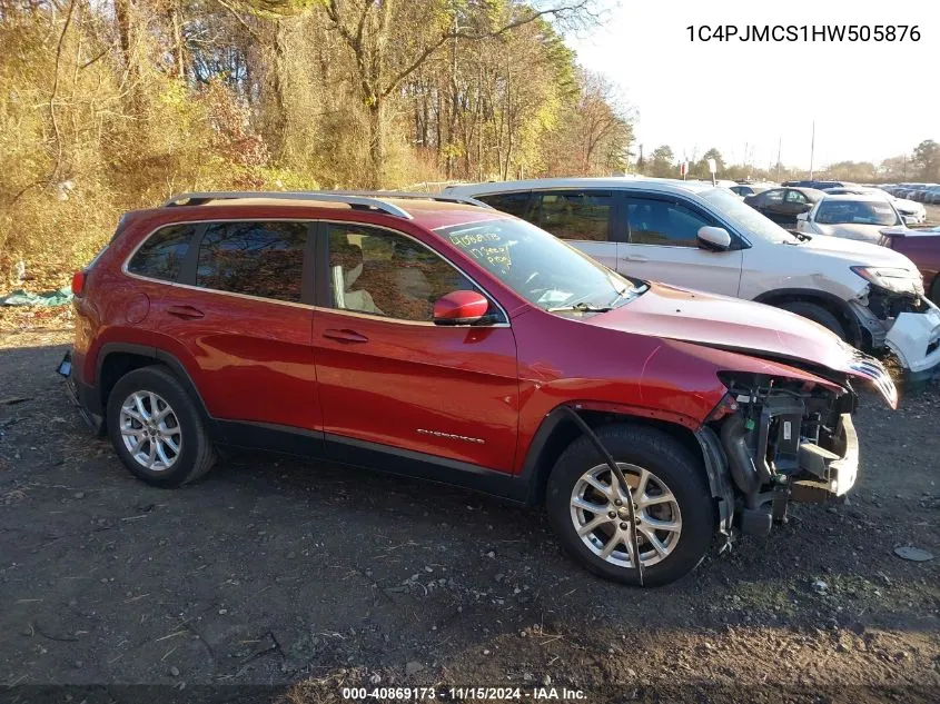 2017 Jeep Cherokee Latitude 4X4 VIN: 1C4PJMCS1HW505876 Lot: 40869173