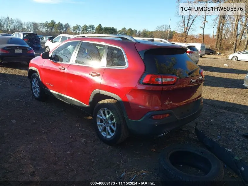 2017 Jeep Cherokee Latitude 4X4 VIN: 1C4PJMCS1HW505876 Lot: 40869173